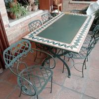 tavolo in ferro battuto 