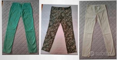 3 pantaloni skinny 100% cotone.