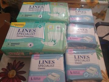Pannoloni e traverse Lines specialist taglia L