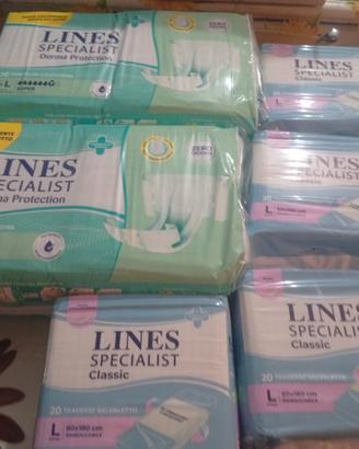 Pannoloni e traverse Lines specialist taglia L