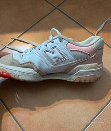 New balance 550 bianche rosa e beige