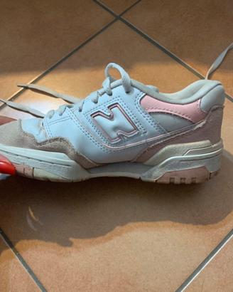 New balance 550 bianche rosa e beige