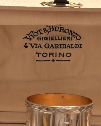 Set di 3 portatovaglioli in argento 800