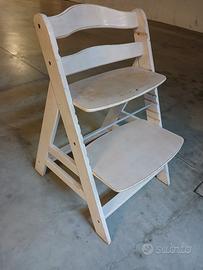 Sedia per bambini da ravolo regolabile in legno