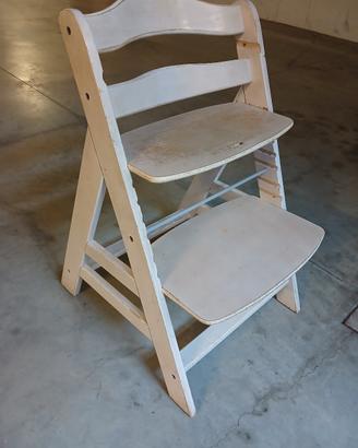 Sedia per bambini da ravolo regolabile in legno