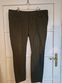 Pantalone verde militare in cotone. Stefanel. Tg.5