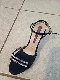 sandali strass tacco