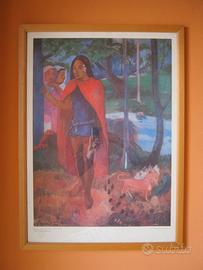 PAUL GAUGUIN L'INCHANTEUR grande stampa cornice