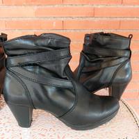 Stivale tronchetto donna 39 pelle nera
