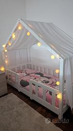 Lettino Montessori 70x140 cm con accessori