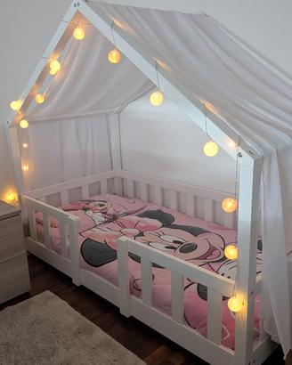 Lettino Montessori 70x140 cm con accessori