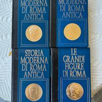 Set di 4 libri STORIA MODERNA DI ROMA ANTICA