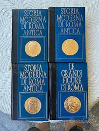 Set di 4 libri STORIA MODERNA DI ROMA ANTICA