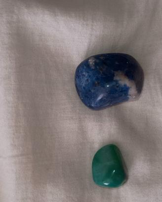 sodalite blu e avventurina verde