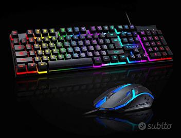 Kit Gaming T-WOLF - Tastiera RGB + Mouse RGB USB