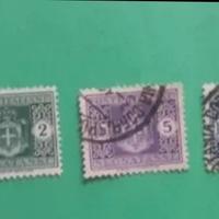 Regno 1934- 5 segnatasse usate da 1 a 20lire