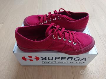 Sneakers Superga n.37 rosso rubino serie limitata