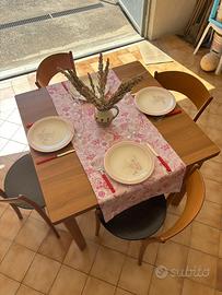 Tavolo cucina salone 90 x 90 raddoppiabile rovere