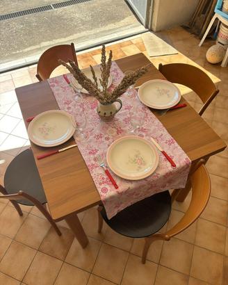 Tavolo cucina salone 90 x 90 raddoppiabile rovere