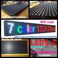 Insegna Led a testo scorrevole RGB Per Negozi