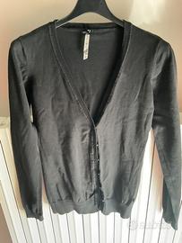 Cardigan donna cotone nero PIAZZA ITALIA BASIC