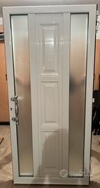 Portone in alluminio bianco 110x200 con vetri