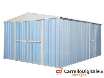 Box prefabbricato in acciaio 360x430cm azzurro