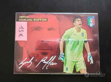 Carta calcio panini Buffon signature