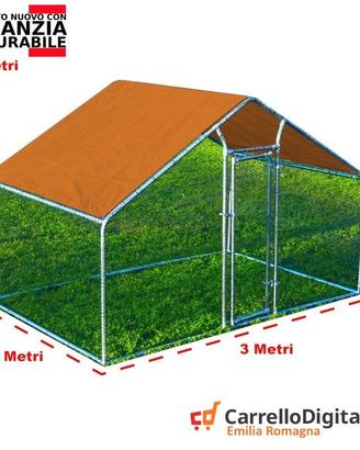 Gabbia per Polli 3x2m x 2mH-6mq – arancio