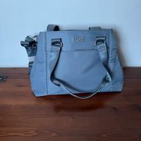 Borsa in tessuto color tortora