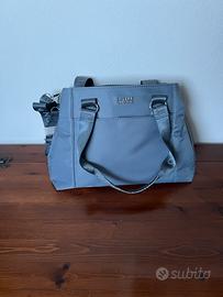 Borsa in tessuto color tortora