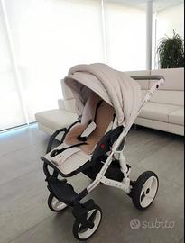 Trio: Passeggino - Navetta - Ovetto: Pellle Bianco