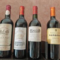 vino rosso 4 bt  pregiato Bordeaux da collezione