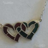 Collana in Argento 925 Due cuori TiffanyLa Murrina