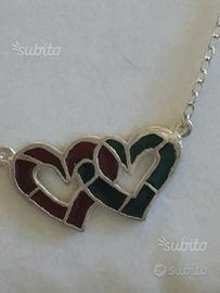 Collana in Argento 925 Due cuori TiffanyLa Murrina