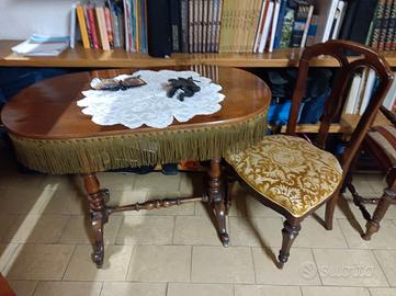 tavolino con un'unica tavola +sedia '800