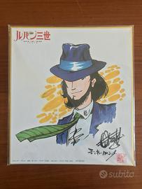 Shikishi disegno Lupin Jigen Monkey Punch Original