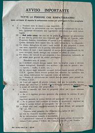 Documento storico originale ca.1942