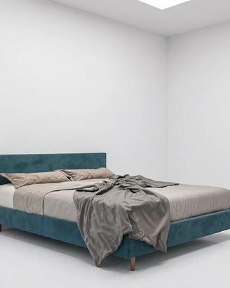 Letto matrimoniale in velluto