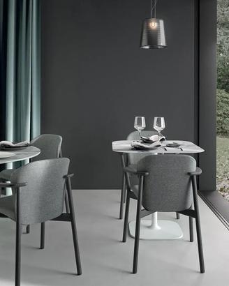 SEDIA S-CAB NATURAL FINN CON BRACCIOLI