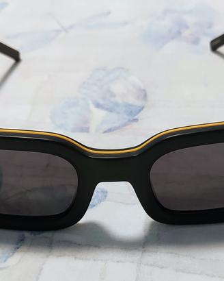 Occhiale da sole nero e giallo k-way 