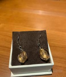 Orecchini pendenti in vetro soffiato di Murano