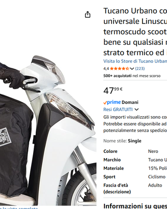 Copri gambe con pettorina Tucano