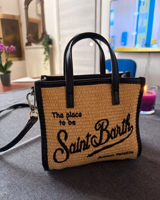 BORSA VIVIAN MEDIUM EFFETTO RAFFIA CON LOGO NERO R