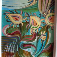 Quadro acrilico su tela 50x40 "I girasoli"