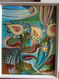 Quadro acrilico su tela 50x40 "I girasoli"