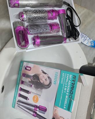 set asciuga capelli e modella 5 in 1