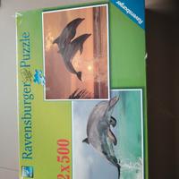 RAVESBURGER puzzle 2x500 delfini NUOVO 