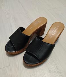 Sandali da donna in pelle tacco 8cm (38)