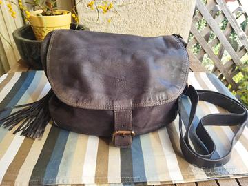 Borsa Dudu in pelle colore black slate